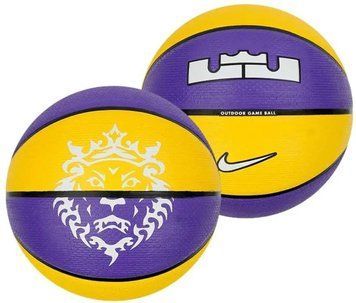 Мяч баскетбольный Nike Playground 2.0 8P L James Deflated Court Purple/Amarillo/Black/White размер 7 N.100.4372.575.07 фото