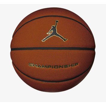 Мяч баскетбольный Nike JORDAN CHAMPIONSHIP 8P DEFLATED AMBER/BK/METALLIC GOLD/Bk размер 7  J.100.9917.891.07 фото